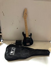 3RD AVE ELECTRIC GUITAR IN BLACK IN FABRIC CASE TO INCLUDE 3RD AVE MINI AMPLIFIER (DELIVERY ONLY)