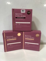 3 X REVIVE COLLAGEN ENHANCED PLUS DRINK SUPPLEMENT 22G 28-PACK BBE:AUG/2025 (DELIVERY ONLY)