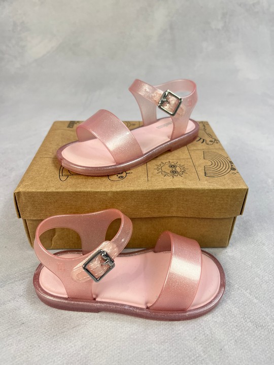 Mini Melissa Girls Mini Possession Shiny Sandals In Pink 24