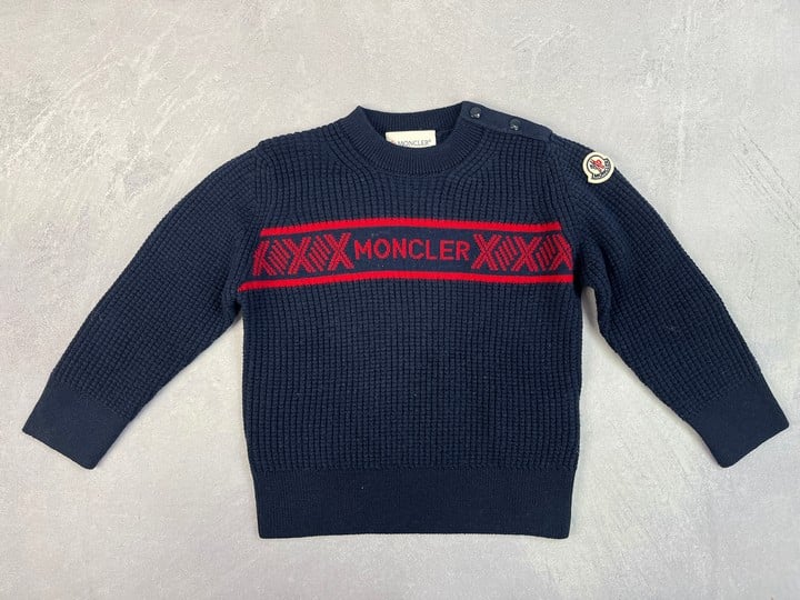 Moncler Baby Boys Contrast Wool Knitted Jumper  24 M