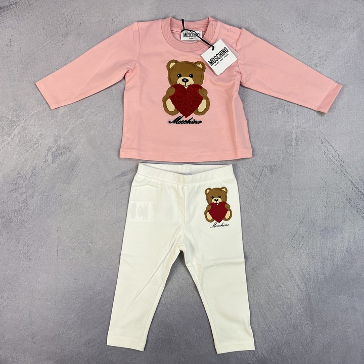 Moschino Baby Girls T-Shirt And Leggings Set In Pink  9 M