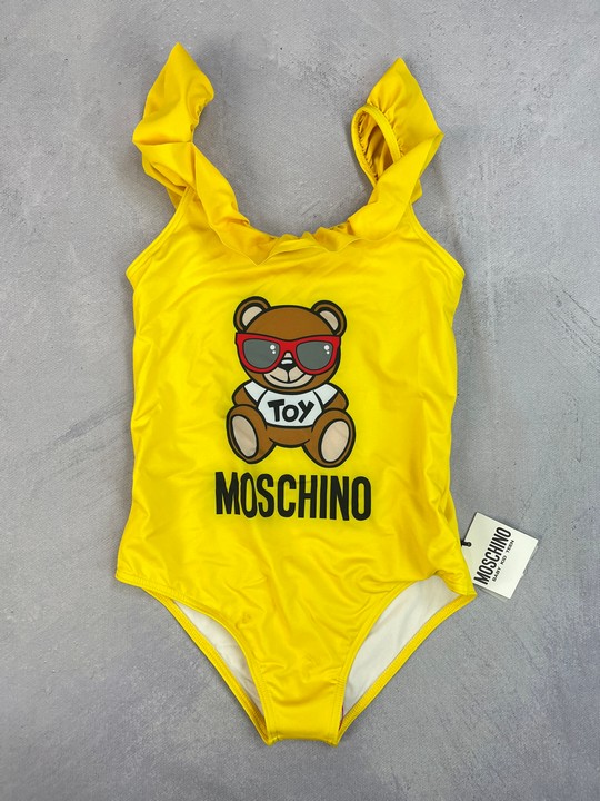 Moschino Girls Teddy Toy Logo Swimsuit 8A