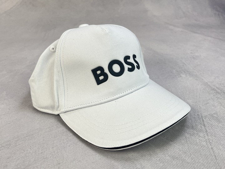 Boss Boys Logo Cap In White 54 Cm