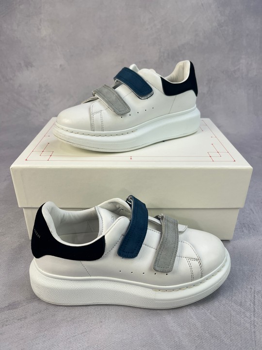 Alexander Mcqueen Kids Leather Velcro Strap Chunky Trainers Eu 33.5