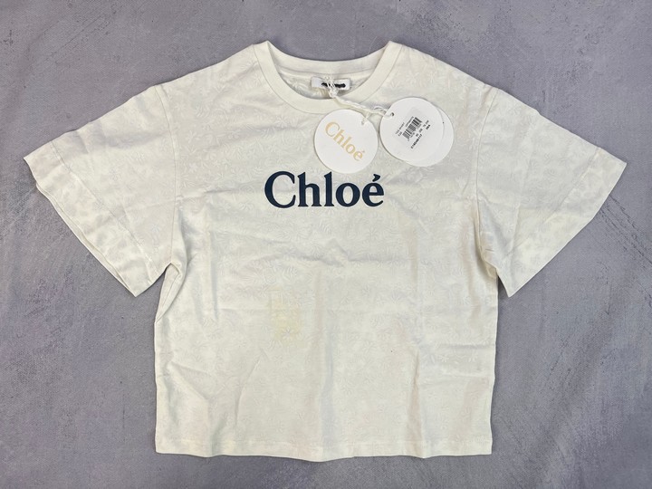 Chloe Kids Girls Cotton Logo T-Shirt 8 Years