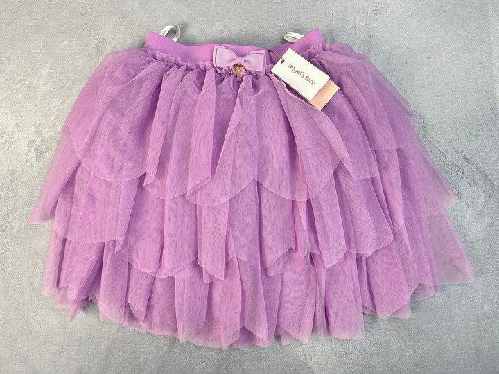 Angels Face Girls Petal Tiered Skirt In Lilac  6-7 Y