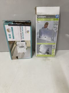 2 X ASSORTED ITEMS INC LINDAM EASY FIT NEUTRAL BED GUARD