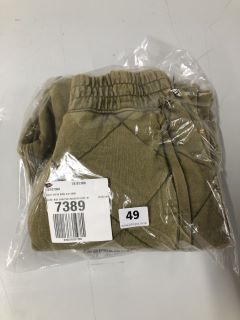 JUNE BUG QUILTED JOGGERS - OLIVE - SIZE: M - RRP. £ 118