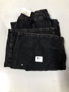 WASHED BLACK JEANS - SIZE: XS - RRP. £118