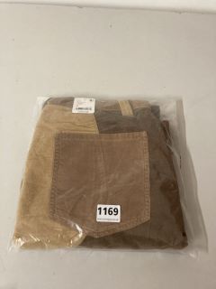 NO BOUNDARIES PIECED CORD TROUSERS IN BROWN - SIZE 30 - RRP £188