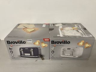 2 X ASSORTED BREVILLE CURVE COLLECTION TOASTERS