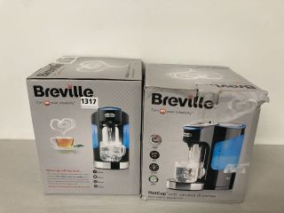 2 X BREVILLE HOTCUP WITH VARIABLE DISPENSE HOT WATER DISPENSERS