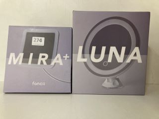 2 X ASSORTED ITEMS TO INCLUDE LUNA NATURAL DAYLIGHT LED MIRROR