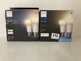 2 X ASSORTED PHILIPS HUE BULBS TO INCLUDE 1100 & 800 SETS