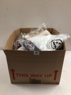 BOX OF ASSORTED PREMIUM DESIGNER CLOTHING ITEMS IN VARIOUS SIZES & DESIGNS - APPROX RRP £1000