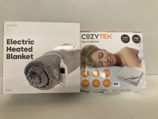 2 X ASSORTED ELECTRIC BLANKETS TO INCLUDE COZY TEK
