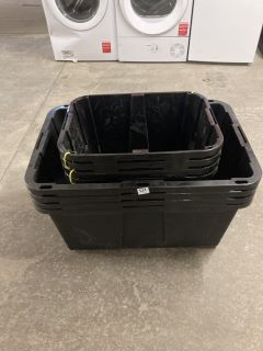 2X ASSORTED STORAGE BOXES