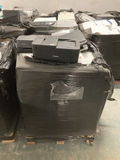 PALLET OF ASSORTED PRINTERS  IN VARIOUS BRANDS & DESIGNS TO INCLUDE CANON & HP