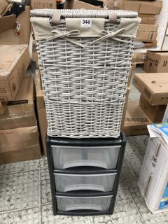 HOME STORAGE SOLUTIONS AND A LAUNDRY BASKET