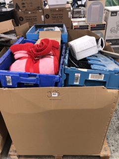 PALLET OF ASSORTED ITEMS TO INCLUDE ELECTRICAL CA BLES
