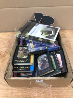 BOX OF ASSORTED ITEMS INC BOOKS