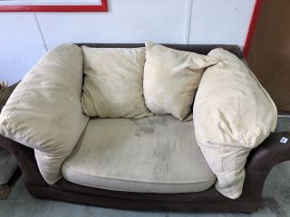 UNBRANDED BROWN AND CREAM SOFA
