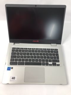 ASUS CHROMEBOOK LAPTOP IN SILVER: MODEL NO C424M (WITH BOX) (MOTHERBOARD REMOVED, TO BE SOLD AS SALVAGE, SPEAR PARTS).   [JPTN39029]