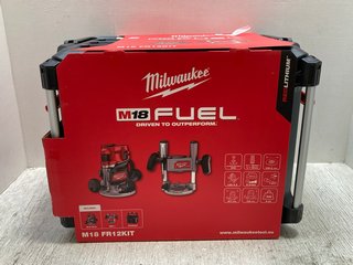 MILWAUKEE M18 FR12KIT 18V 12MM BRUSHLESS ROUTER KIT WITH PACKOUT CARRY CASE - RRP £775.00: LOCATION - A0