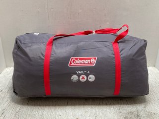 COLEMAN VAIL 4 FAMILY CAMPING TENT - RRP £299.99: LOCATION - A0