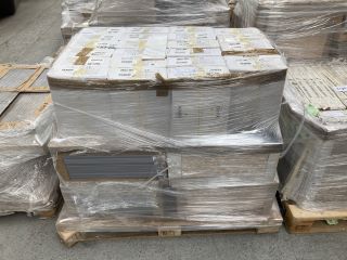PALLET OF ASSORTED TILES TO INCLUDE 500 X 250MM WALL TILES WITH A QTY OF 300 X 100MM CARARA FLAT GLOSSY WALL TILES: LOCATION - D2 (KERBSIDE PALLET DELIVERY)