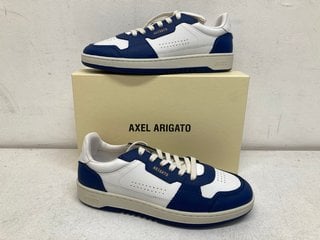 AXEL ARIGATO DICE-LO SNEAKERS IN WHITE/NAVY - SIZE UK6.5 - RRP £240: LOCATION - BOOTH