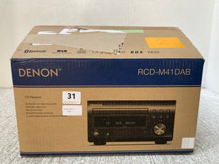 DENON HI-FI RECEIVER WITH CD PLAYER - MODEL RCD-M41DAB - RRP £329 (SEALED): LOCATION - BOOTH