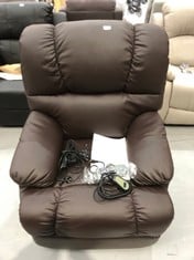 ASTAN HOME ELECTRIC MASSAGE AND RELAXATION CHAIR WITH BROWN SELF-HELP FUNCTION.