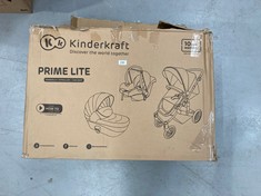 KINDERKRAFT PRIME LITE BABY CARRIAGE GONDOLA+STROLLER+CAR SEAT.