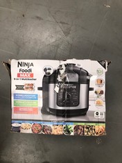 NINJA FOODI MAX ELECTRIC MULTIFUNCTIONAL COOKER, 7.5 L, 9 COOKING FUNCTIONS, PRESSURE COOKER, AIR FRYING, SLOW COOKER, GRILL AND MORE, IN GALVANISED STEEL AND BLACK, OP500EU.