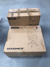 2 X OFFICE CHAIR SONGMICS VARIOUS MODELS INCLUDING MODEL OBG56BR BLACK AND RED (MAY BE DAMAGED OR INCOMPLETE).
