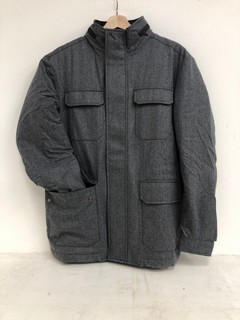 N.PEAL UTILITY JACKET IN FLANNEL GREY SIZE: S RRP - £1295: LOCATION - E1