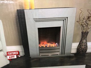 WARMLITE 2000W YORK GREY FIREPLACE SUITE WITH REALISTIC LED FLAME EFFECT: LOCATION - B1