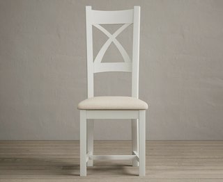 XBACK/CROSSLEY CHAIR - SIGNAL WHITE PAINTED - PAIRS - RRP £410: LOCATION - B6