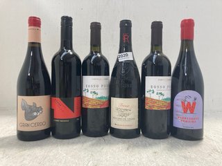 (COLLECTION ONLY) 6 X ASSORTED RED WINES TO INCLUDE FRESIA BEAUMES DE VENISE RED WINE 75CL VOL: 14.5% (PLEASE NOTE: 18+YEARS ONLY. ID MAY BE REQUIRED): LOCATION - BR2