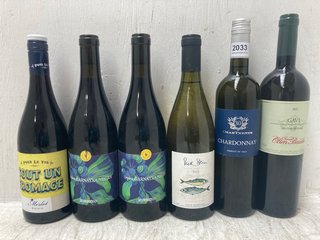 (COLLECTION ONLY) 6 X ASSORTED WHITE WINES TO INCLUDE CHARTRENTE CHARDONNAY WHITE WINE 75CL VOL: 13.5% (PLEASE NOTE: 18+YEARS ONLY. ID MAY BE REQUIRED): LOCATION - BR2