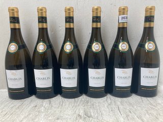 (COLLECTION ONLY) 6 X UVC CHABLIS 2021 WHITE WINE 75CL VOL: 12% (PLEASE NOTE: 18+YEARS ONLY. ID MAY BE REQUIRED): LOCATION - BR2