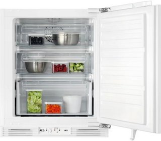 AEG INTEGRATED UNDERCOUNTER FREEZER IN WHITE: OAB6I82EF - RRP £399: LOCATION - B2