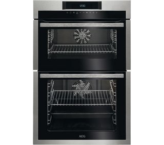 AEG BUILT IN DOUBLE ELECTRIC OVEN: MODEL DCE731110M - RRP £725: LOCATION - B3