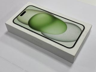 APPLE IPHONE 15 PLUS 128 GB SMARTPHONE (ORIGINAL RRP - £899) IN GREEN: MODEL NO A3094 (WITH BOX & ALL ACCESSORIES) [JPTM115476] (SEALED UNIT) THIS PRODUCT IS FULLY FUNCTIONAL AND IS PART OF OUR PREMI
