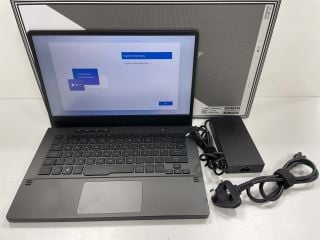 ASUS ROG ZEPHYRUS G14 250 GB LAPTOP: MODEL NO GA401Q (WITH BOX & CHARGER CABLE) AMD RYZEN 9 5900HS @ 3.30GHZ, 16 GB RAM, 14.0" SCREEN, NVIDIA GEFORCE RTX 3060 [JPTM115434] THIS PRODUCT IS FULLY FUNCT