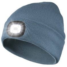 24 X ATTIKEE LED LIGHTED BEANIE CAP FOR ADULTS, USB RECHARGEABLE 4 LED HEADLAMP HAT, UNISEX WINTER KNIT HAT TORCH FOR RUNNING CYCLING CAMPING, CHRISTMAS TECH GIFTS FOR MEN DAD WOMEN TEENS - TOTAL RRP