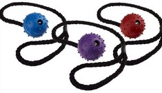 32 X CLASSIC PETBLIS RUBBER PIMPLE BALL ON A ROPE 5CM 2 INCHES, 100 G - TOTAL RRP £160: LOCATION - B