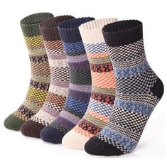 29 X ELIFEACC 5 PAIRS THERMAL WOMENS SOCKS WARM THICK KNITTING WINTER SOCK FOR LADIES UK 4-8 - TOTAL RRP £362: LOCATION - B