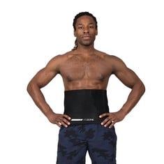 14 X GOZONE WAIST TRIMMER BELT - ADJUSTABLE COMFORTABLE FIT - MADE FROM SOFT NEOPRENE - PREMIUM AND DURABLE VELCRO CLOSURE - IMPROVING CORE STRENGTH AND STABILITY - FOR MEN AND WOMEN - BLACK - TOTAL